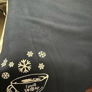 Gilmore Girls Navy Blue Blanket with Snowflake Design
